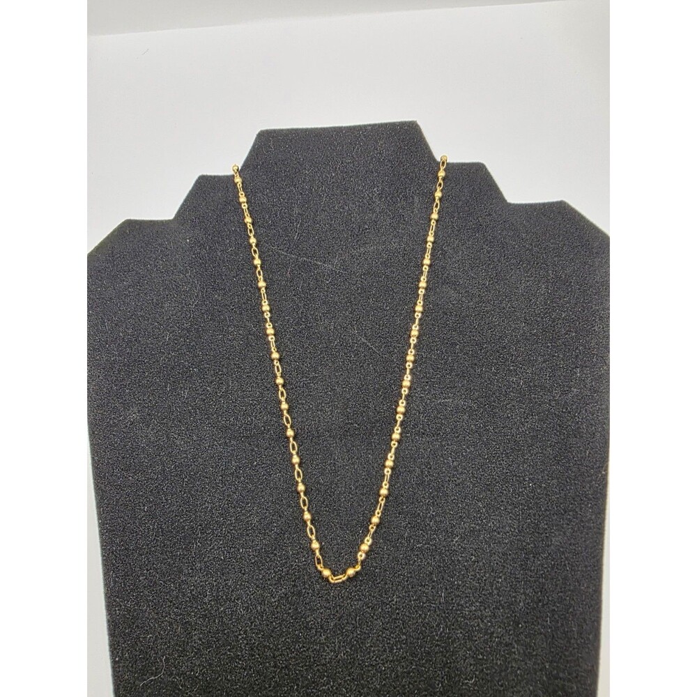 Goldtone Satellite Fine Chain Necklace 24"